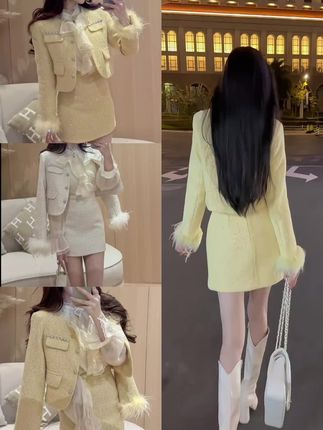 有些女生不用看脸,光看穿搭 背影就很哇塞啦!#套装 #小香风 #韩系穿搭#显高显瘦 #套装穿搭