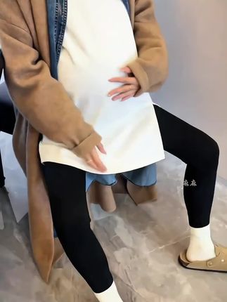 孕妇装基础百搭衬衫袖秋季上衣韩版时尚款长袖T恤潮妈洋气打底衫#孕妇款#百搭#秋季新款#韩版时尚#休闲