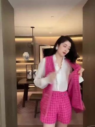【N·COU】25秋新款【奥黛丽】小香风高密编织格纹马甲套装DY10089#女神穿搭 #今年最流行穿搭 #轻奢女装 #高级穿搭 #显白穿搭