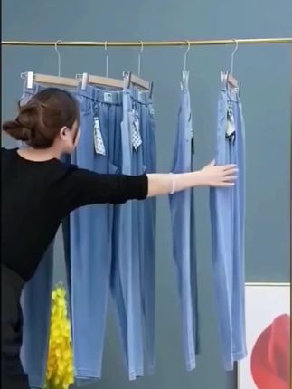 天丝牛仔裤女2025新款夏季薄款高腰哈伦小个子莱赛尔冰丝九分裤#早秋中性风穿搭#早秋这样穿包好看的#早秋琥珀系衬衫分享#早秋松弛感穿搭#早秋穿搭微微辣变装