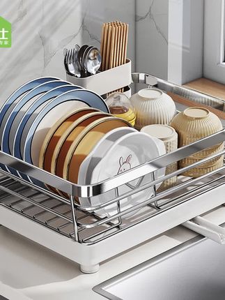 厨房碗碟架收纳碗盘沥水篮碗架水槽放碗筷置物架家用多功能收纳架#厨房收纳 #碗碟架 #沥水篮 #家用置物架 #多功能收纳架