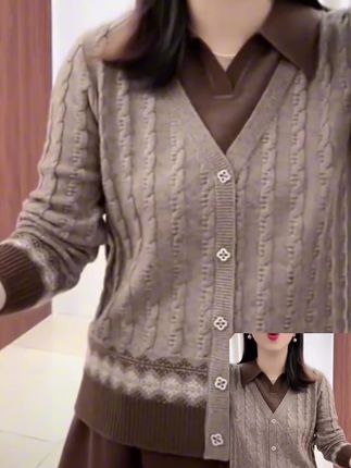 #假两件毛衣 #百搭上衣 #秋季穿搭 #时尚穿搭 #谁穿谁好看特别有女人味