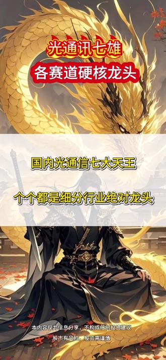 珍藏干货🔥光通信七大细分龙头一次性整理 #股民交流