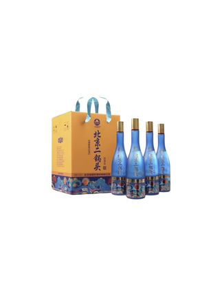 京皇城【整箱4瓶】北京二锅头国潮蓝53度清香型纯粮白酒53%Vol500ml#二锅头 #白酒 #好酒推荐 #性价比好酒 #爆款热卖中