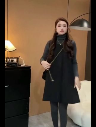 秋季新款时尚显瘦气质网红高档套装女高级百搭宽松大码两件套#高档两件套#时尚洋气#遮肉显瘦#时髦穿搭