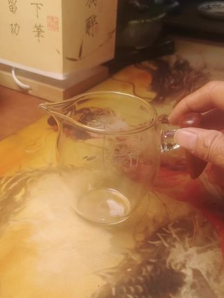 公道杯加厚玻璃分茶器实木防烫高档茶滤一体家用茶海高硼硅主人杯#茶生活 #今天你喝茶了吗 #与茶相伴的日子