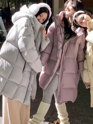 小孙推荐新国标90白鸭绒冬季保暖轻型舒适保暖加厚羽绒服女生S999#白鸭绒 #羽绒服穿搭 #棉服穿搭 #保暖穿搭 #长款羽绒服