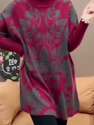 #优雅气质 #谁穿谁漂亮 #穿出自信穿出美丽 #加厚毛衣#中长款针织衫