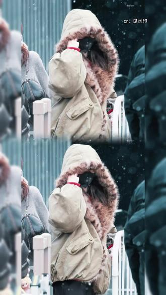 鹿鹿接雪的那一刻脑子里好多画面都涌上来了#白鹿 #李佩仪 #花如月 #时宜 #白鹿春晚联排