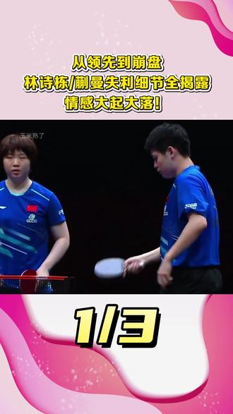 乒乓球总决赛:林诗栋/蒯曼组合1-3遭韩国组合逆转止步4强 【1】