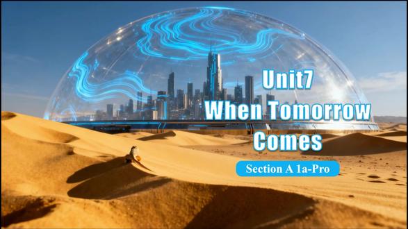 人教新八上Unit7 SectionA 1a-2听说语音课 人教新八上Unit7 When Tomorrow Comes! SectionA 1a-1d &Pronunciation 听说语音课
Step 1 Warming-up(5分钟)
播放“未来生活”相关视频,提问:
- What can you see?
- What do you think of the future? 观看视频,回答问题,分享初步看法。 激活主题,引发兴趣,导入“未来预测”话题。
Step 2 Pre-listening(10分钟)
1. 展示1a预测列表,教授新词汇(outer space, worse, take over等);
2. 引导学生勾选认同的预测并说明理由;
3. 进行“Will...?”问答练习,熟悉一般将来时结构。 阅读预测,勾选认同项,进行小组讨论与问答练习。 构建话题图式,为听力理解做准备。
Step 3 While-listening(12分钟)
1. 播放第一段对话(邀约看电影),完成填空任务;
2. 播放第二段对话(讨论电影内容),完成正误判断;
3. 引导学生关注人物态度与预测内容。 听录音完成填空与判断任务,提取关键信息。 训练听力捕捉关键信息与人物态度的能力。
Step 4 Post-listening(10分钟)
1. 引导学生跟读对话,注意语音语调;
2. 分析对话结构,总结表达预测与态度的句型;
3. 组织学生仿照1d进行预测问答对话创编。 跟读模仿,总结句型,小组创编并表演对话。 巩固语言知识,提升口语表达能力。
Step 5 Pronunciation(5分钟)
讲解/n/与/ŋ/的发音区别,引导学生跟读练习,完成课本发音任务。 听音辨音,模仿跟读,完成发音练习。 提升语音意识,使口语表达更准确自然。
Step 6 Summary & Homework(3分钟)
总结本课所学预测句型与词汇,布置作业:
1. 背诵1a预测句子;
2. 写一段话,描述你对未来生活的三个预测及理由。 回顾知识,记录作业。 巩固课堂所学,延伸学习内容。
#英语课件 #人教版英语 #八上英语 #八上unit7 #英语教学