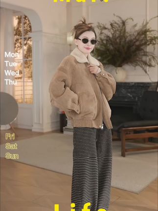 100绵羊毛百搭外套,一件过冬。 #女装#穿搭 #服装 #外套 #时尚穿搭