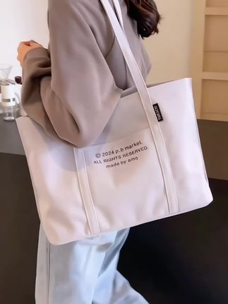 托特包女2025新款大容量通勤包包夏季帆布百:/ 搭单肩包大学生上课包#单肩包托特包 #帆布包 #大容量单肩包 #大学生上课包托特包 #百搭包包