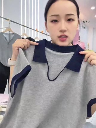 高级雾灰polo衫#短袖推荐 #polo衫穿搭