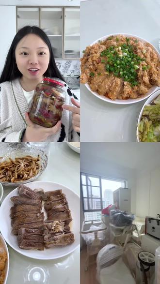 95年孕35周|打扫卫生迎接亲妈的到来,没想到她带了好多好吃的来:卤鹅香肠土鸡……#孕期vlog #孕期饮食 #怀孕日记 #记录孕期生活