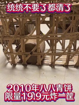 2010年八八青饼普洱茶生茶#普洱茶 #老茶 #古树茶