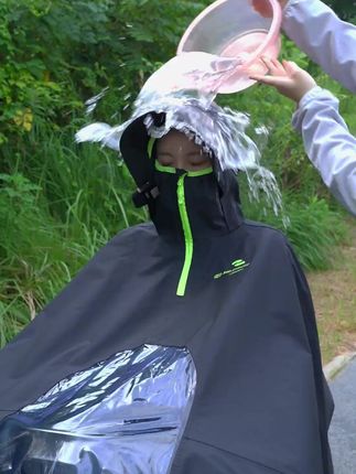 高领口电动车雨衣 x