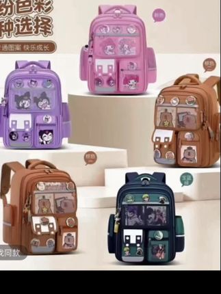 卡皮巴拉多功能减负书包1-3-6年级小学生书包护脊超轻学生书包