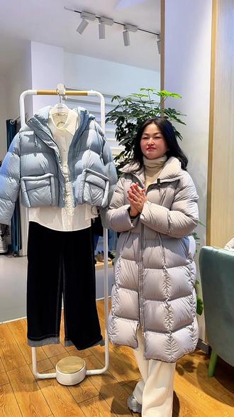 买鹅绒服如何避免踩雷#高品质羽绒服 #宜丰同城好店推荐#高品质女装#风笛实体店