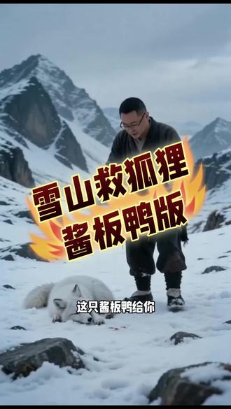 雪山救狐狸-初级版#酱板鸭#雪山救狐狸 #笑死不偿命#钢结构