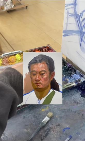 花半小时给学生讲讲头怎么画
#油画人物 #油画半身像 #油画考研 #国美油画考研 #美术培训