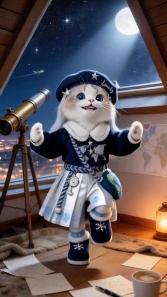 一起去看星星吧!#猫咪舞台风 #喵星宇宙