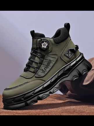 森刻男鞋2025新款厚底工装靴高帮潮鞋秋冬百搭防水防滑耐磨马丁靴#男士马丁靴#潮鞋推荐 #洋气百搭 #好鞋推荐