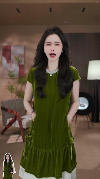 35岁以上姐姐闭眼入,温柔气质连衣裙又显白又显贵 #显瘦绿色连衣裙 #显白连衣裙推荐 #显贵显高级 #显贵连衣裙 #绿色连衣裙穿搭
