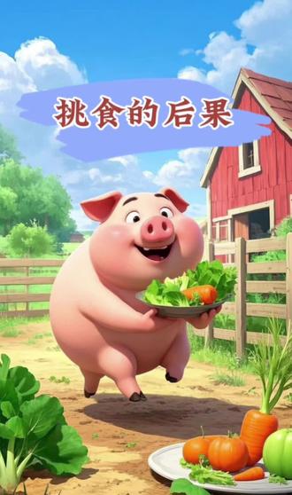 在快乐农场里,生活着一群可爱的小动物。其中,有只圆滚滚的小猪叫噜噜,它什么都好,就是特别爱挑食。
吃饭时间一到,噜噜就皱起小鼻子。看到青菜,它用鼻子一拱,嫌弃地说:“青菜一点味道都没有,我才不吃!”面对胡萝卜,它更是直接扭头:“胡萝卜颜色怪,口感也不好,我讨厌!”只有看到香喷喷的炸鸡和甜甜的蛋糕,噜噜才会两眼放光,狼吞虎咽地吃起来。
没过多久,挑食的后果就来了。有一次,农场组织运动会,大家都积极参加。跑步比赛时,噜噜没跑几步就气喘吁吁,腿像灌了铅一样沉重,没一会儿就被其他小动物远远甩在后面。跳绳的时候,它刚跳了几下,就累得满头大汗,不得不停下来。
不仅如此,噜噜的身体也越来越差,经常生病。看着无精打采的噜噜,猪妈妈心疼极了,语重心长地说:“宝贝,每种食物都有营养,只有不挑食,身体才能棒棒的。”
噜噜听后,决定改变。再吃饭时,它不再抗拒青菜和胡萝卜,虽然味道不是最爱,但它努力一口口吃下去。渐渐地,噜噜的身体强壮起来,又能在农场里快乐地奔跑玩耍了。#原创视频 #儿童动画 #上热门 #治愈系 #挑食