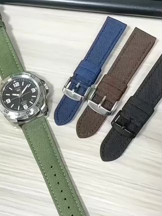 CITIZEN西铁城光动能手表带BM8475/BM7140尼龙帆布男表带配件22mm#表带
