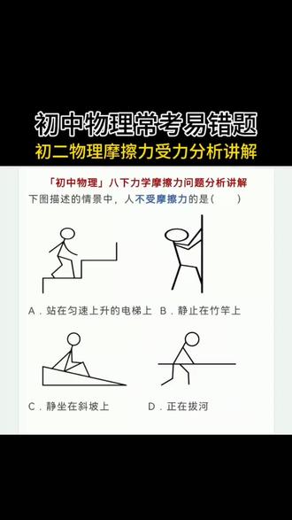 第77集:初中物理常考易错题摩擦力受力分析问题讲解,中考物理常考题型摩擦力受力分析讲解#物理#初中物理#中考#知识分享#真实生活分享计划@DOU+小助手
