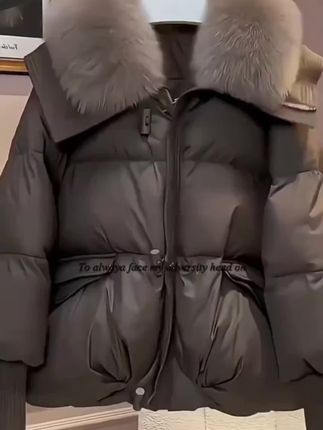 #每天穿搭分享 冬日穿搭 2025冬季新款大毛领韩版冬季棉服