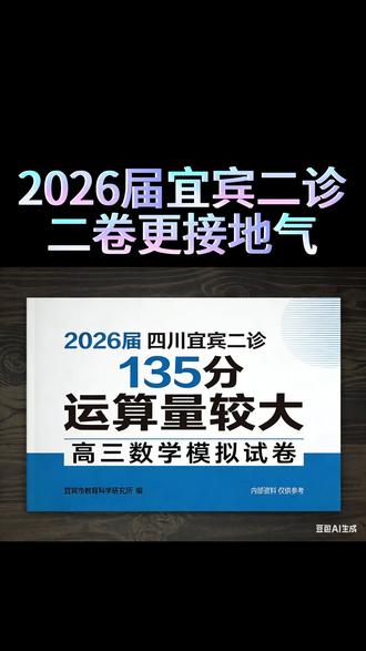 2026届四川宜宾二诊难度测评#135分#运算量较大 小题难度较低,比较常规,解答题15考张角定理,很多同学不知道,T16非对称韦达,也有很多同学不知道,T17主要考点排列组合,属于难得分的类型,T18第一问就不送分,第二问思路简单,运算量非常大,几何方法有"因不严密导致扣分的风险".T19常规难题,第三问完全没有时间去思考.总体难度正常,质量较高的试卷.#新高考二卷 #高考数学 #宜宾二诊 #青年创作者成长计划