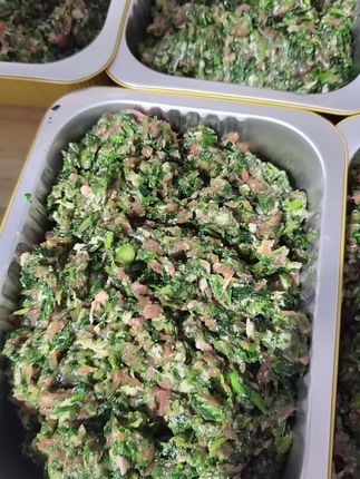 南汇本地手拌荠菜馄饨馅#纯天然绿色食品 #优质农产品 #馄饨馅
