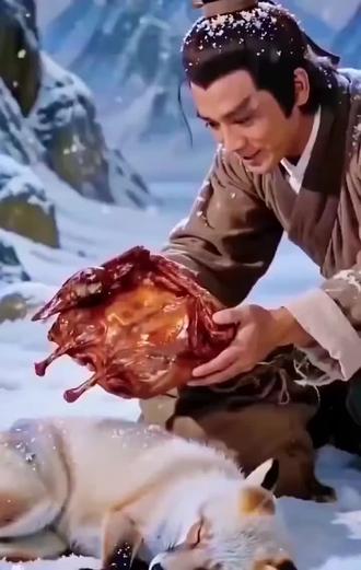 你可曾在雪山救过一只狐狸,完整版。#越剧 #ai制作 #武侠电影 #雪山救狐狸 #酱板鸭