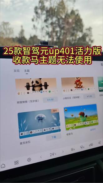 比亚迪25款元up收款马主题无法使用 前几天买了收款马主题,车机上无法成功使用#比亚迪 #元up #车机系统