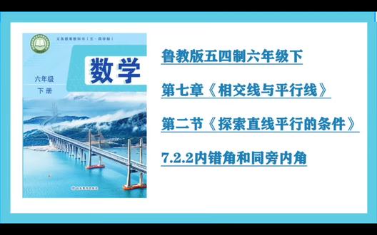 第21集7.2.2内错角和同旁内角(鲁教版54制六年级下)