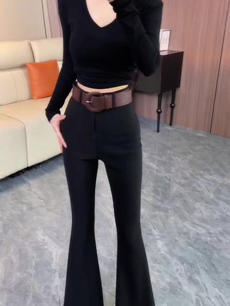 #高级感穿搭 #穿出大长腿 #显瘦显高显气质 #百搭喇叭裤