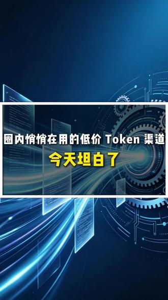 圈内悄悄在用的低价 Token 渠道今天坦白了#Token #Token工厂 #中转站 #AI