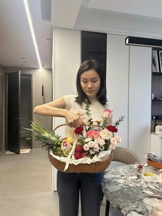 自己亲手做的水果花篮就是好看~ #生活的仪式感都来源于爱