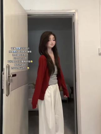 谁懂 真的拒绝不了这种简单慵懒舒服的穿搭#ootd穿搭 #针织开衫#面料柔软舒适 #慵懒风穿搭 #韩系穿搭