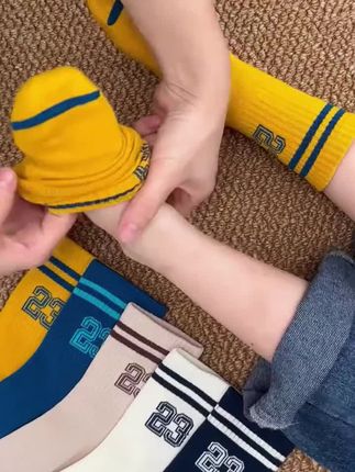 儿童袜子男童春秋季中筒袜青少年学生宝宝运动透气袜秋冬款潮流袜#每日分享 #防滑耐磨 #面料柔软舒适 #不起球不勾丝