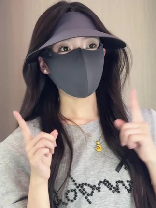 #百搭遮阳帽 防晒帽非常推荐的一款,骑车风吹不掉,还可以扎丸子头鲨鱼夹#夏日必备 #帽子 #遮阳防晒 #轻薄透气