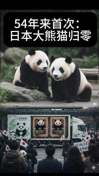 54年来首次:日本大熊猫归零#熊猫晓晓蕾蕾回国 #熊猫晓晓蕾蕾回国