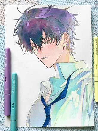 “少年时的拥抱都是硬碰硬,骨头硌着骨头 ,非要把彼此硌得疼了 才仿佛是关系亲密的印证 ”
绘画工具:初描丙烯马克笔
#手绘 #窦晟 #百万up学神天天演我 #初描丙烯马克笔 #丙烯马克笔手绘