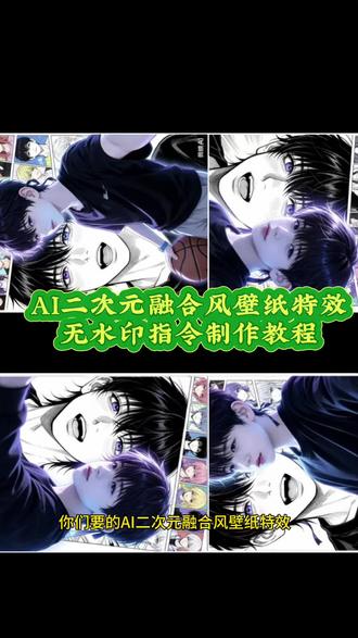 AI二次元融合壁纸特效免费指令制作教程 #剪映 #剪映图片设计 #AI二次元#二次元 #二次元漫画