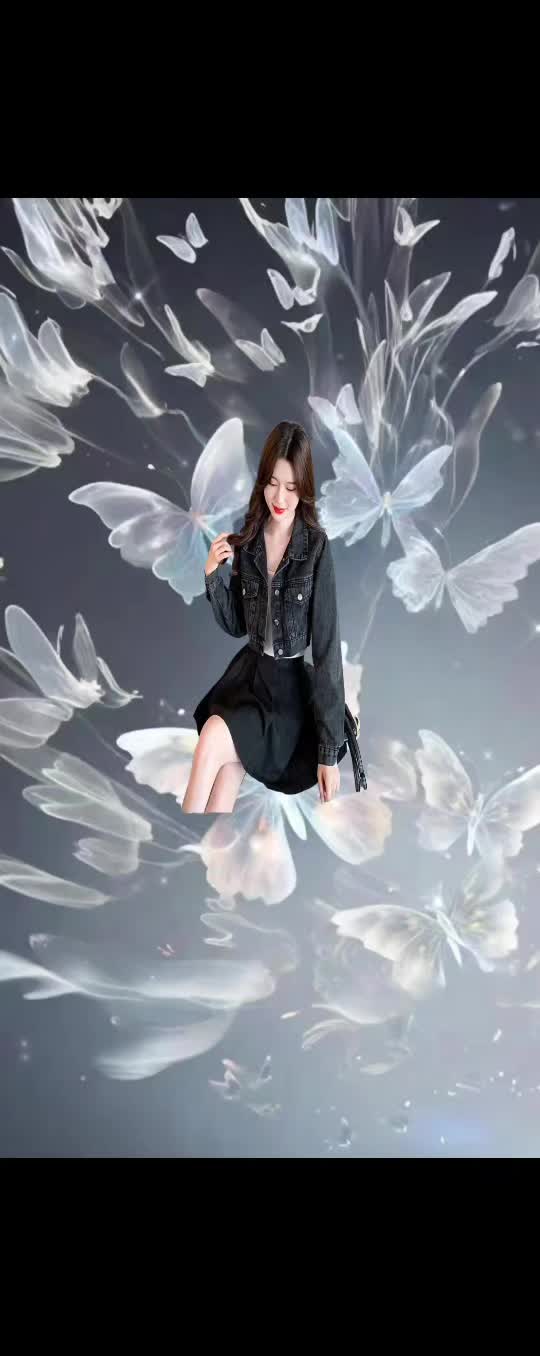 网红炸街黑色牛仔外套女早秋2025新款韩版百搭短款高腰小个子上衣@DOU+小助手
