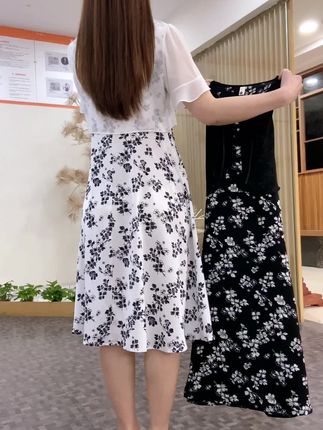 假两件显瘦遮肉连衣裙#洋气减龄遮肉#谁穿谁好看