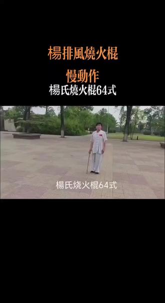 楊排风烧火棍慢动作练习。全民健身参与中