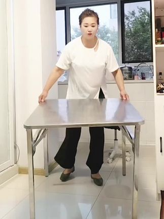 不锈钢折叠桌子便携式烧烤桌户外摆摊商用夜市出摊方桌正方形餐桌@抖音电商